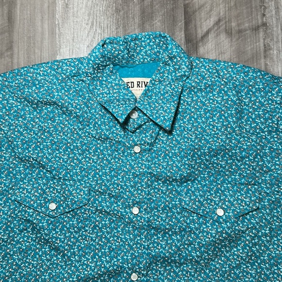 Red River Outfitters Western Floral Long Sleeve Pearl Snap - XL - Picture 4 of 5